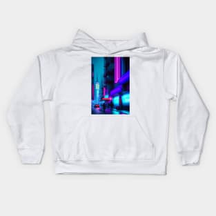 Neon Nightscape Tokyo Kids Hoodie